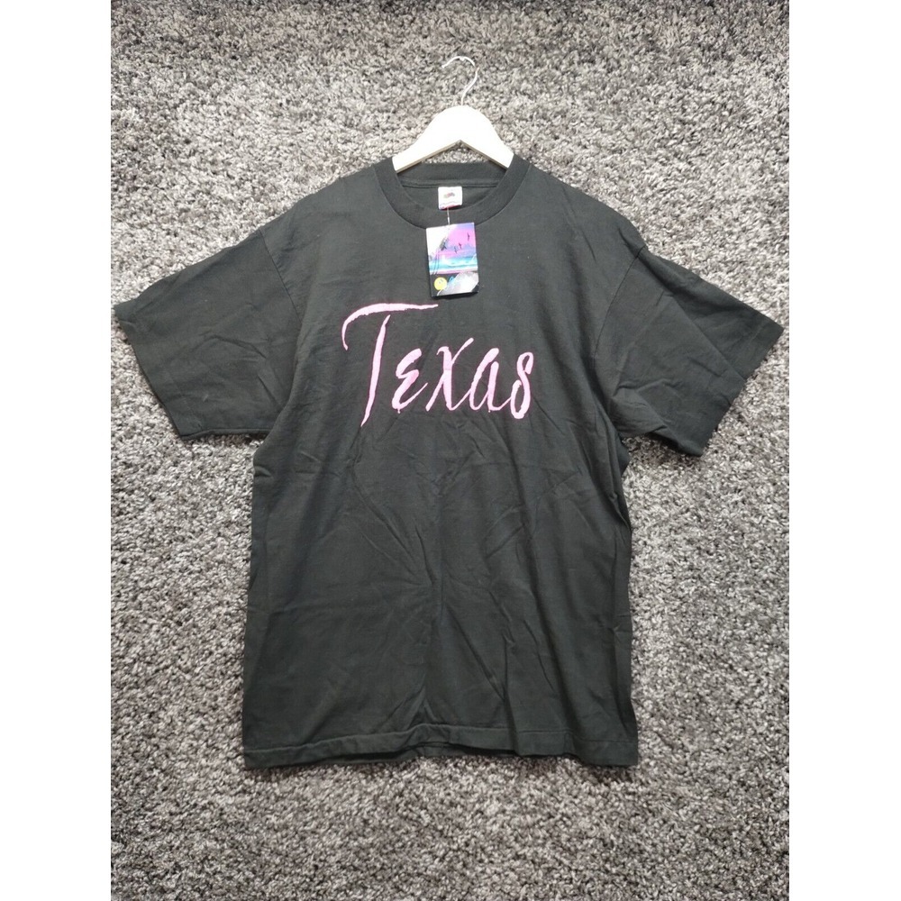 NWOT Vintage Texas Lifestyles Single Stitch T‎ Shirt Adult XL Black 90s Tee